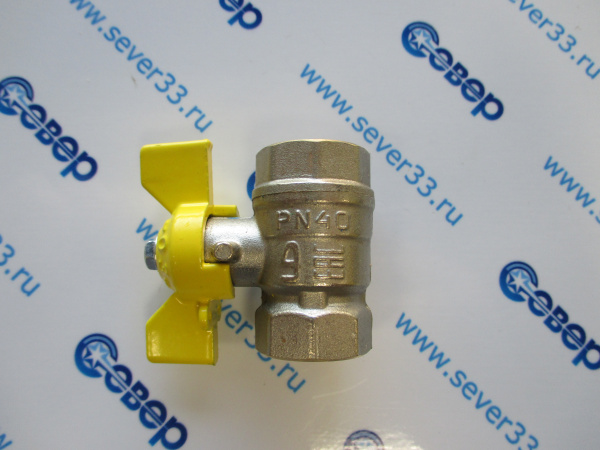 Кран шар. газ. 11Б27П (4МПа) "LD Pride" ДУ-15 г/г (бабочка)